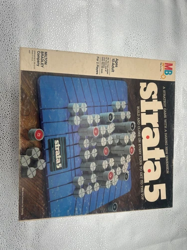 Vintage 1984 Milton Bradley Strata 5 Strategy Building Board Game Fully Complete