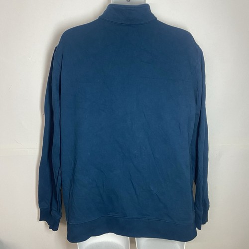 Mountain Hardwear Pullover Men XL Blue 1/4 Zip Cotton Hiking Long Sleeve Pockets - Picture 4 of 10