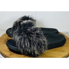 Women Faux Fur Slide Slipper Size 7.5/8