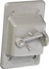 Ptc100gy 1-Gang Toggle Switch Nonmetallic Weatherproof Cover, Gray