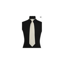 New Polyester Men's ready knot pre tied neck tie only solid formal cream wedding