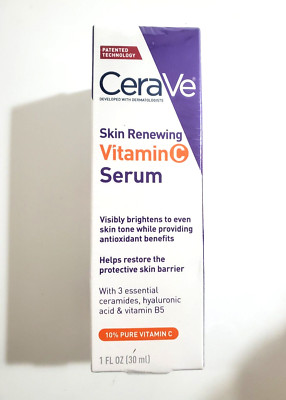 CeraVe Skin Renewing Vitamin C Serum 1 fl. oz. NEW-LOT OF 2 BOXES