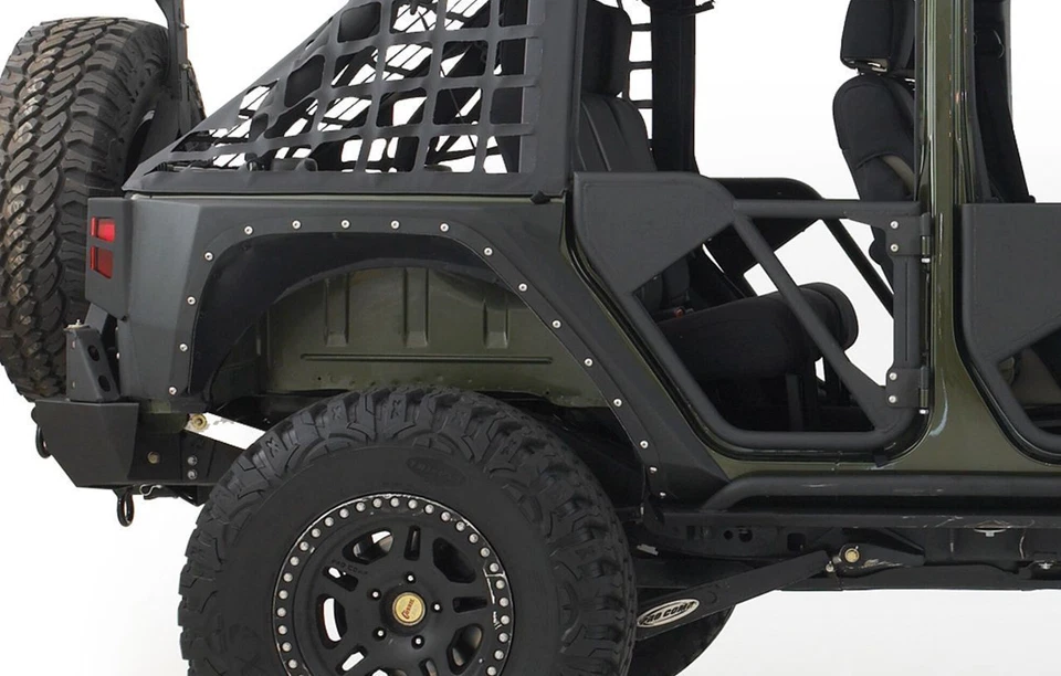 Smittybilt 76882 XRC Armor Rear Fenders for 2007-2018 Jeep Wrangler JKU 4-Door Foto 4 de 4