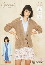 STYLECRAFT 9772 LADIES CARDIGAN CHUNKY Knitting Pattern Sizes 32-50 81CM-127CM