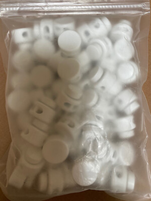 NEW! Spring Loaded Toggle Stop Cord Locks, Etc. 4 - Bags. White, Tan ...