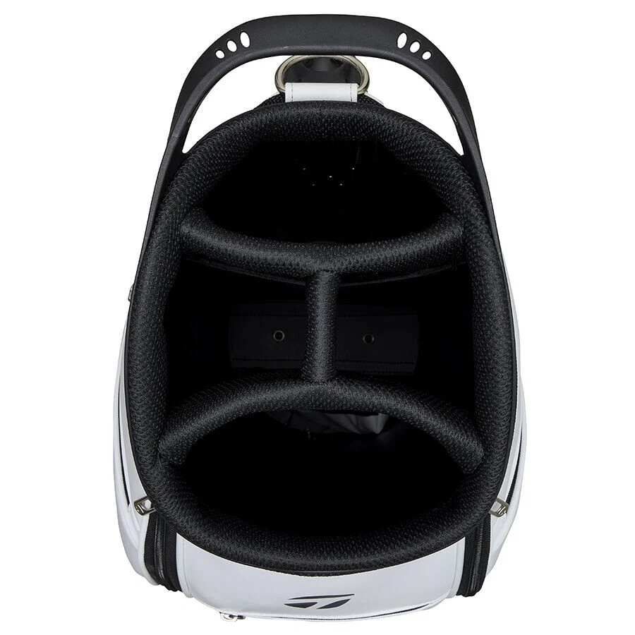 Сумка-тележка TaylorMade с круглым логотипом белая 9,5x47 3,2 кг легкий 4-полосный разделитель 2025 - Изображение 4 из 4