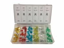 120PC BLADE FUSES ASSORTMENT MINI SET 5 - 30 AMP AUTOMOTIVE CAR BIKE