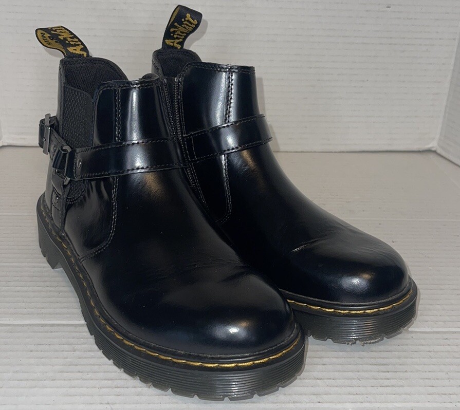Dr. Martens WINCOX・UK6 Dr Martens Chelsea Wincox Smooth Buckle Closed Toe Blk Boots