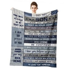 Gifts Blanket - Gifts for - Birthday Gifts for Throw Blankets 60" x 50" Son