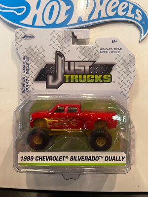 JADA JUST TRUCKS RED FLAMED 1999 CHEVROLET SILVERADO DUALLY WAVE 46