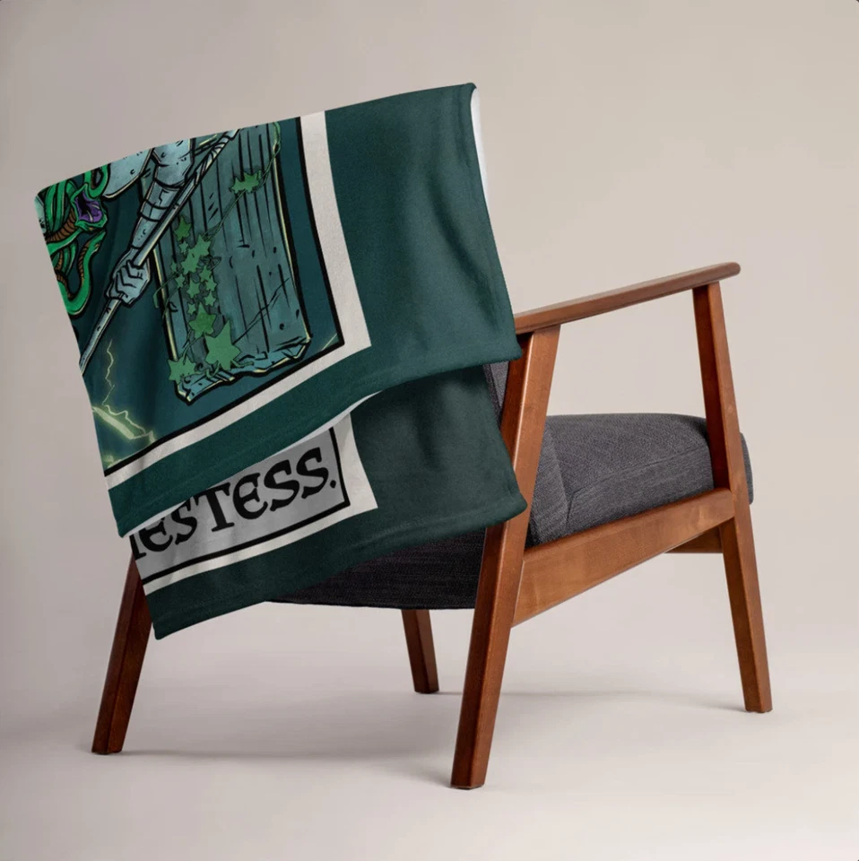 Manta Medusa La Suma Sacerdotisa Carta Tarot Gótica Griega Mitología Decoración 80x60 Foto 3 de 4