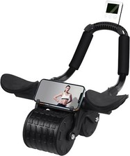 Tixahi Ab Roller Wheel  with Timer Automatic Rebound Abdominal Black