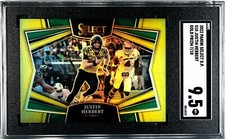 2022 Panini Select Draft Picks Snapshot Justin Herbert S10 Gold Prizm /10 SGC9.5