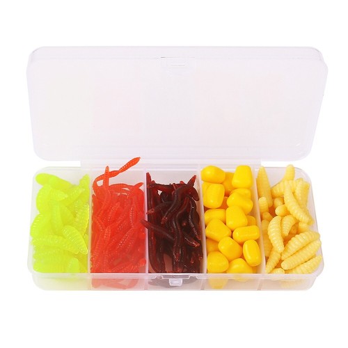 Redfish and Snapper Soft Artificial Mealworm Corns Fishing Bait 160pcs