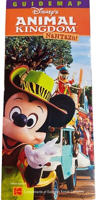 Disney Animal Kingdom Guide Map Brochure 2002 Souvenir Nahtazu Color Theme Park
