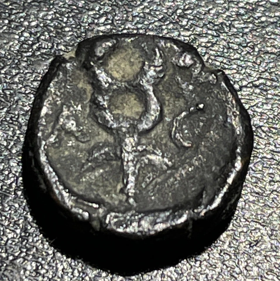 27 BC-14 AD Roman Judea Ascalon Augustus AE 3.0g Caduceus Birth of Jesus Coin - Image 2 of 4