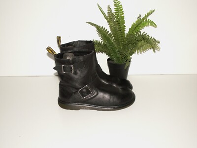 Martens GAYLE soft leather buckle biker boots uk eu 38 us