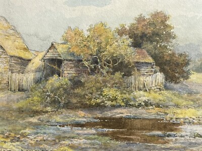 Varley Fleetwood Charles 1874-1959 - Ein feines Aquarell einer Scheune