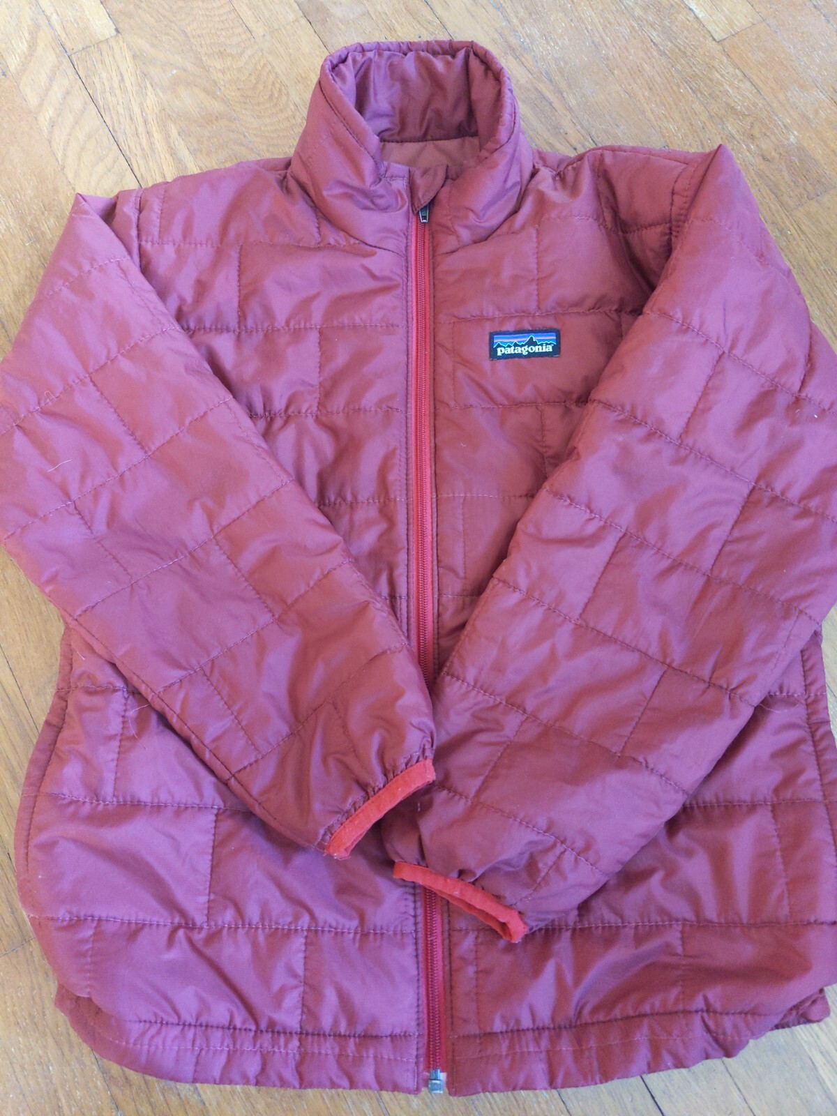 Patagonia Sweater Nano Puff Jacket Dark Red Girls Boys Kids Small/Size 7/8