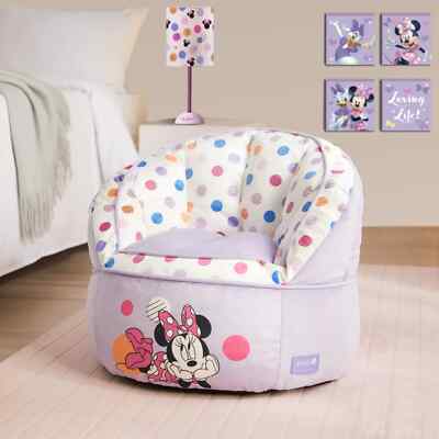 Minnie Mouse Kids Chair Cute Girls Bedroom Furniture Bean Bag
