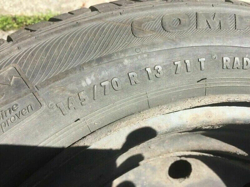4xkomplette Sommerreifen+Felgen 145/70R13 71T für Peugeot 106 - Bild 3 von 4