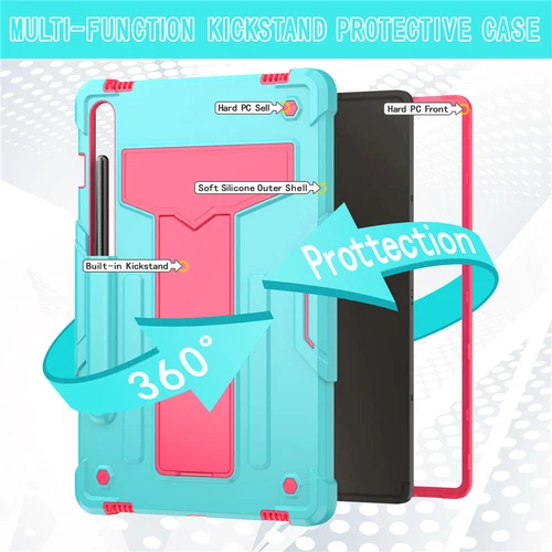 Heavy Duty Stand Case Rugged Cover For Samsung Galaxy Tab S10 FE /S10 FE+ Tablet - Picture 17 of 54