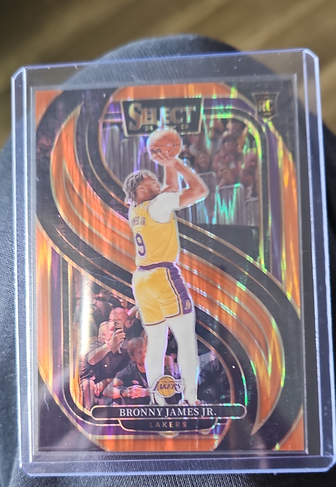 2024-25 Panini Select - Premier Level Bronny James #179 Orange Flash Prizm (RC)