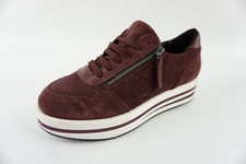 Scarpe Alfa donna taglia 38 39 sneakers plateau bordeaux rosso scarpe con lacci