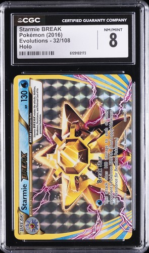 Starmie BREAK graded CGC 8 for sale on eBay
