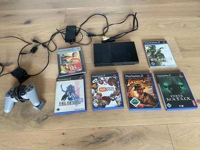 Sony PlayStation 2 PS2 Slim SCPH 70004 Schwarz EyeToy Bundle Und Spielen
