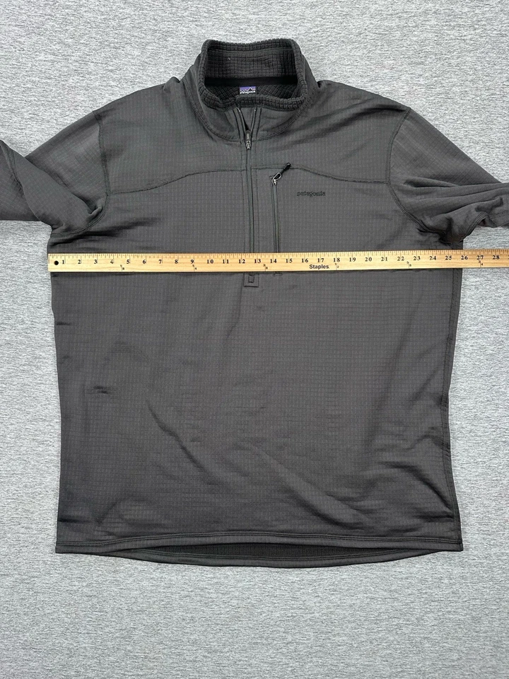 Pullover Patagonia Para Hombres XXL Gris R1 Regulador Rejilla Polartec 1/2 Cremallera Foto 4 de 4