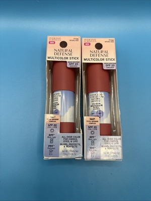 2pk Physicians Formula Natural Defense Multicolor Stick Natural Rose