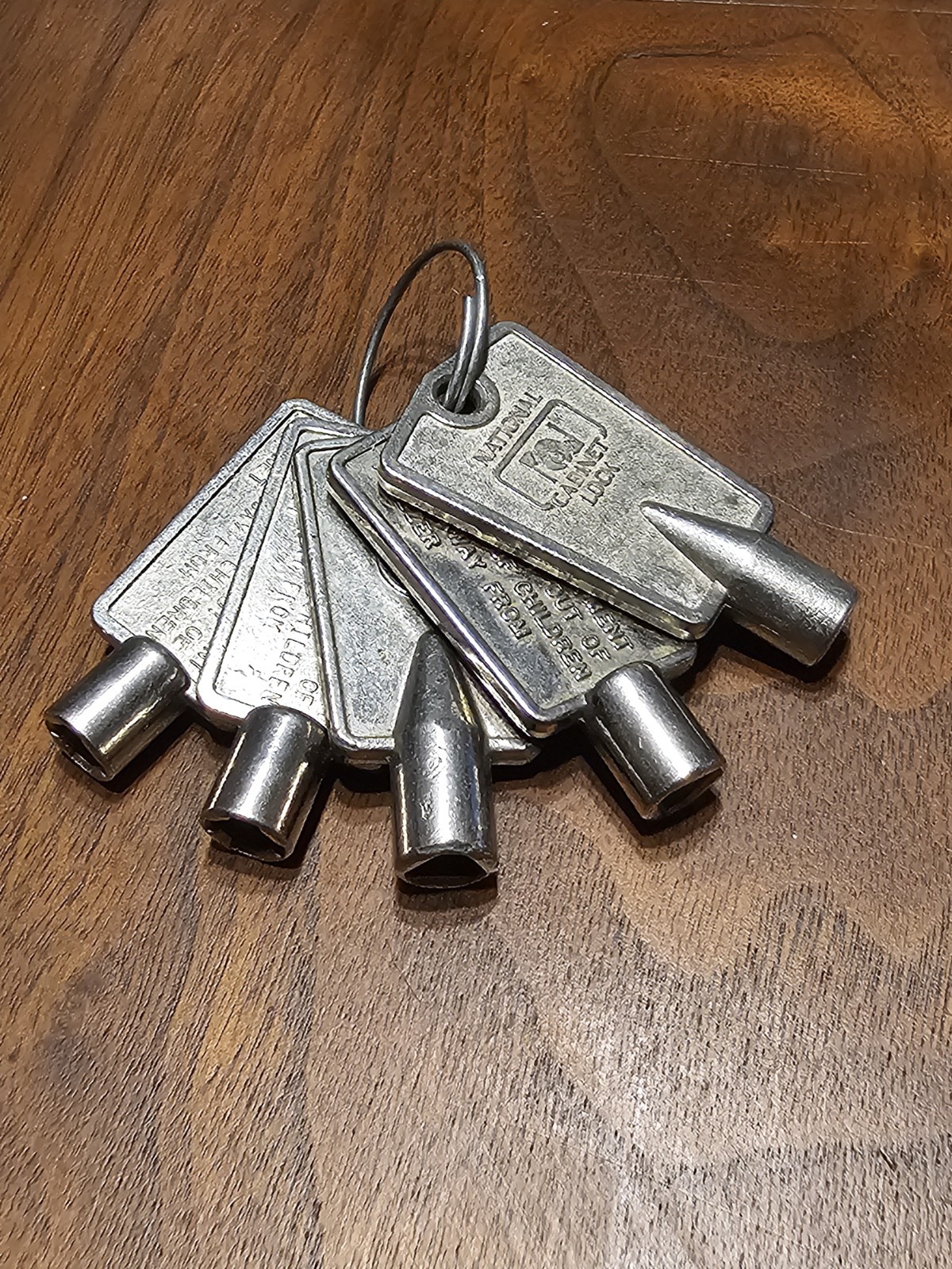 Lot Of 5 National Cabinet Lock Freezer Key Vintage 3 4 5 Poi