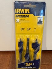 Irwin Speedbor Max speed Tri-Flute Bit Set 3 ...