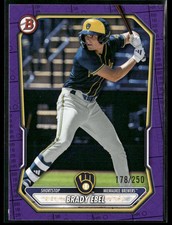 2026 Bowman Baseball Brady Ebel #BP-142 Paper Purple Pattern Border 178/250