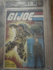 Gi Joe 1984 Ripcord MOC Unpunched AFA Sealed 32 Back  PEACH BACK Vintage Hasbro