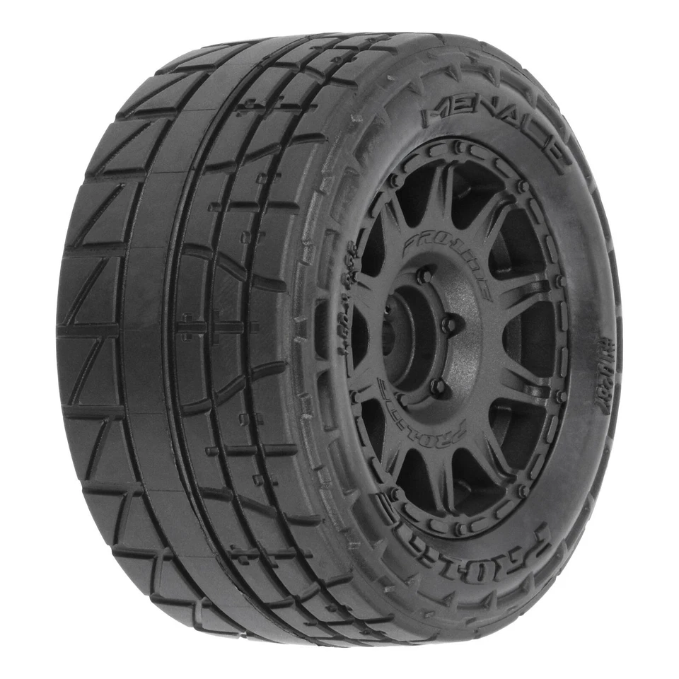 Pro-Line 1/18 Menace F/R Street Tires MTD 12mm Black Raid (4) for Granite GROM - Image 2 of 4