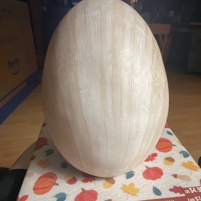 Large White Craft Blown Egg Decoration, Decorative Egg-Shaped Craft Piece