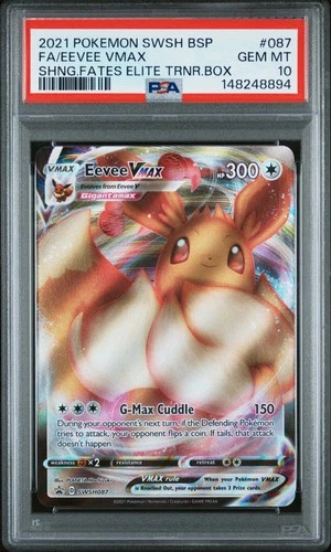 2021 POKEMON SWSH BLACK STAR PROMO #087 FULL ART/EEVEE VMAX PSA 10