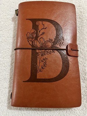 Booson initial B leather travel journal.  New in plastic