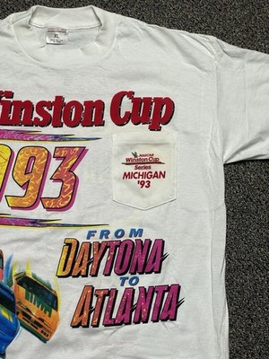 VINTAGE WINSTON CUP NASCAR Shirt DAYTONA TO ATLANTA 1993 NOS XL | eBay