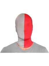 Gray And Red Team Colors Fan Mask Costume Accessory