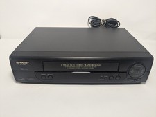 SHARP 4-HEAD VCR Player Hi-Fi Stereo VC-H992 TESTED VHS As Is Button Issues