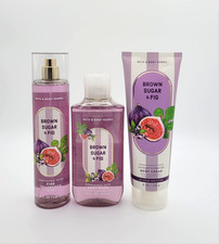 Bath  Body Works Brown Sugar  Fig Body Mist Body Wash  Body Cream Set of 3