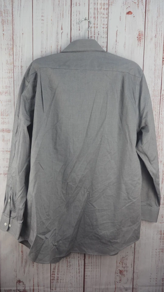 Camisa Croft & Barrow Para Hombre 16.5 32/33 Gris Calce Clásico Sin Hierro Vestido Abotonado Foto 2 de 4