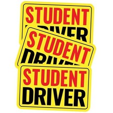 Student Driver Magnet for Car - 3 Pack High-Visibility A1-Magnet Student Driver