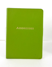 Address Book Desk Size 5x7" Leather Softcover Graphic Image Green