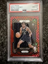 2023-24 Panini Prizm Noah Clowney #165 Red Power Prizm #/75 (RC) PSA 10 Gem Mint