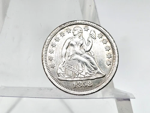 1858 U.S. Mint Seated Liberty Dime **AU/UNC Details**