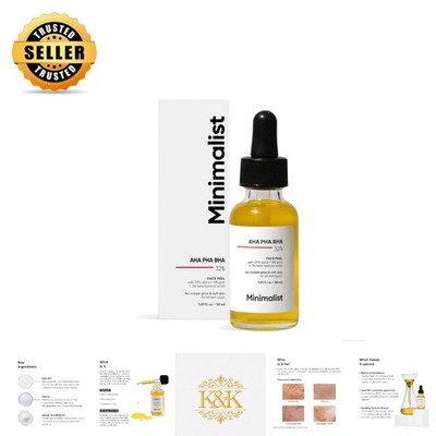 32% AHA BHA PHA Peel with Turmeric for Glowing Skin & Deep Pore Cleansing